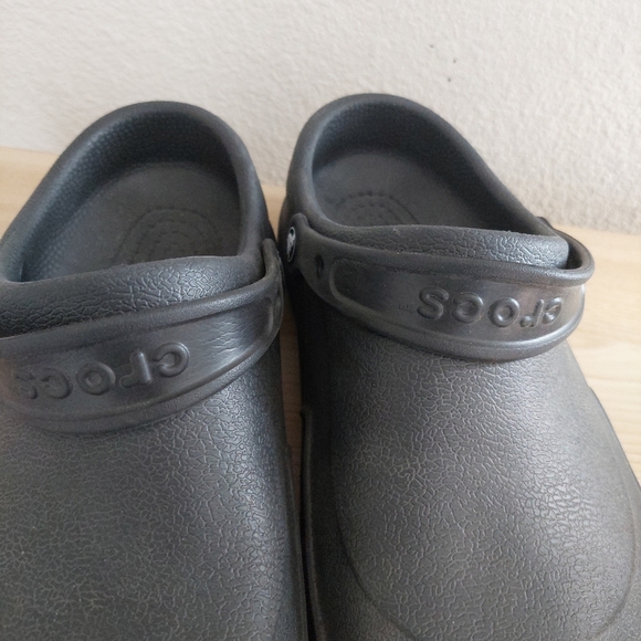 CROCS Bistro Black Work Clogs Men's Size 11 - Picture 5 of 6